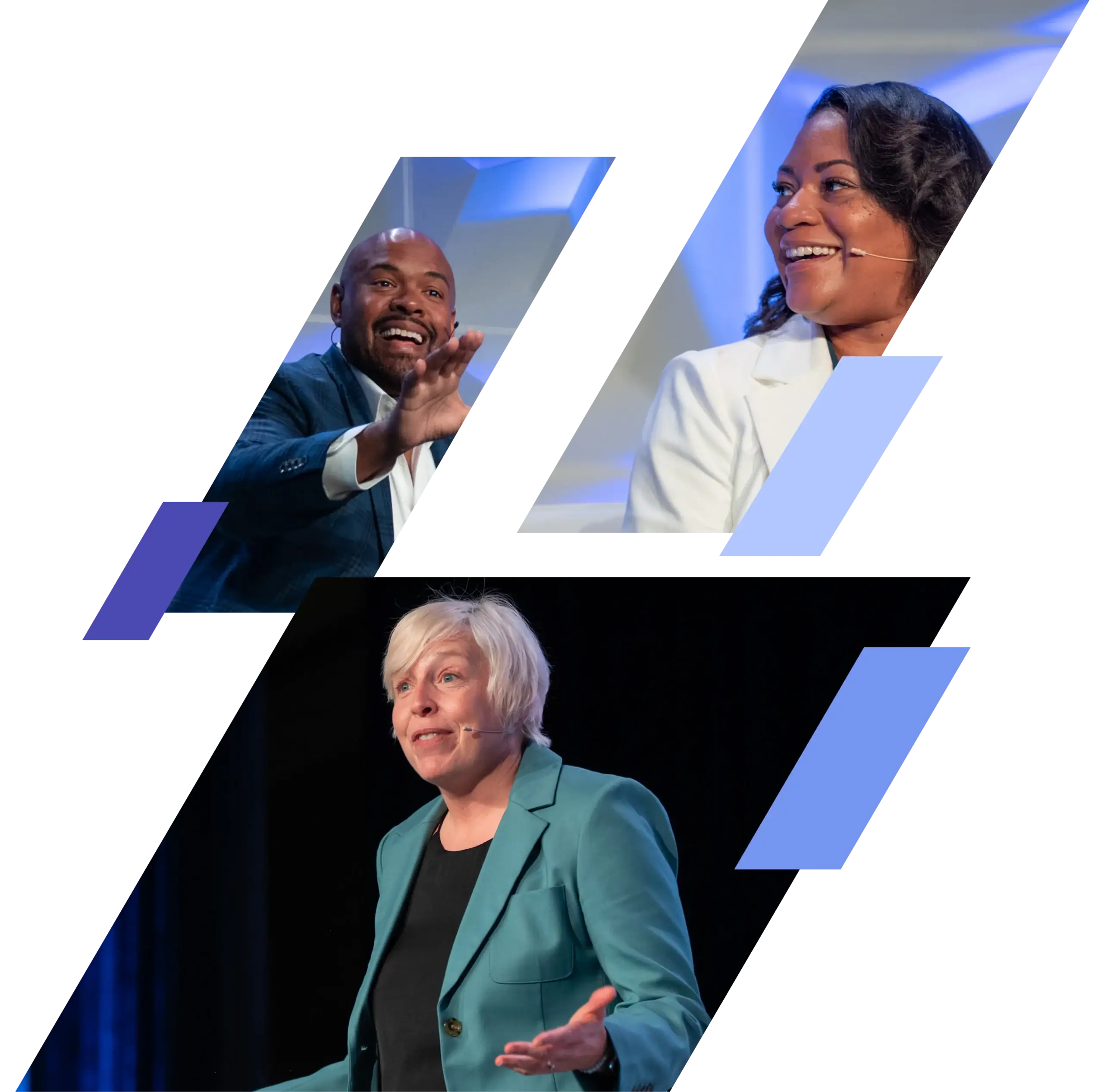 Composite graphic of speakers at Code for America Summit